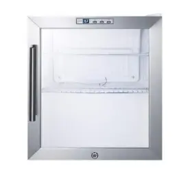 Summit Appliance 761101082202 1.7 Cu. Ft. Glass Door Mini Refrigerator In White Without Freezer