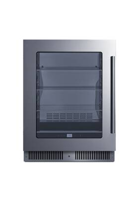 Summit Cl24bv1csslhd 24 Inch Wide Built-in Undercounter Premium Beverage Center With Glass Door Sta