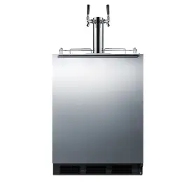Sbc58blbiadacftwin Summit Commercial 24 Inch Wide Built-in Cold Brew Coffee Kegerator Ada Compliant