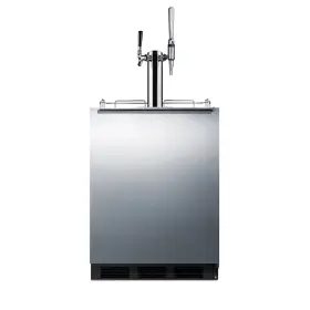 Sbc58blbiadacmtwin Summit Commercial 24 Inch Wide Built-in Coffee Kegerator Ada Compliant