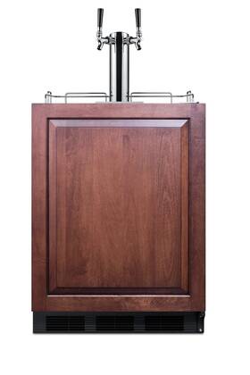 Summit Commercial Sbc58blbiadaiftwincfb 24 Inch Wide Built-in Beer And Coffee Kegerator Ada Compliant Panel Not Included