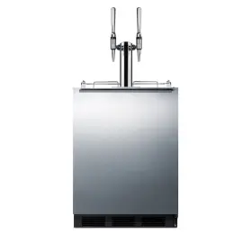 Sbc58blbiadancftwin Summit Commercial 24 Inch Wide Built-in Nitro Coffee Kegerator Ada Compliant
