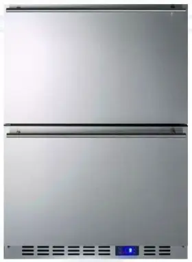 Ff642d Summit 24 Inch W 3.4 Cu Ft. Refrigerator Drawers - Stainless Steel
