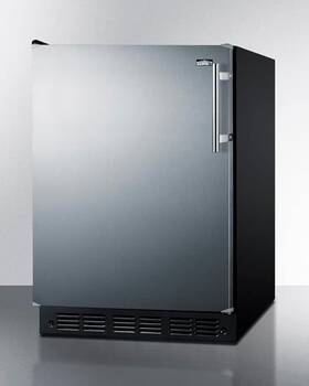 Summit Ff6bk2sslhd 24 Inch Under Counter Refrigerator 5.5 Cu.ft Left Door