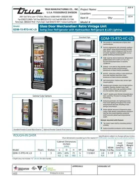 Gdm-15-rto-hc-ld True Manufacturing Beverage Fridge Retro Style Great Condition Good For Concessions And Business