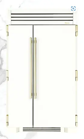 Tr-48sbs-sg-c True Residential 030-h01 48 Inch Refrigerator Matte White Brass New