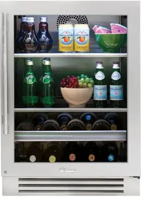 Tbc24rsgc-true True Tbc24rsgc 24 Inch Undercouner Bev Center Glass Door Stainless Steel Right Hinge