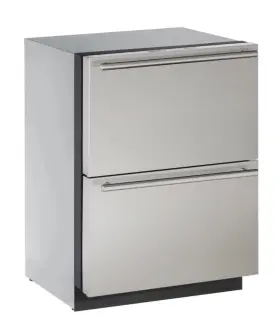 U3024dwrs00b U-line 3000 Series 24 Inch 4.5 Cu. Ft. Built-in Two Drawer Refrigerator