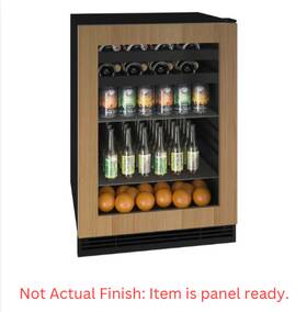 U-line Uhbv124-igo1a U-line 24 Inch Beverage Center With Glass Shelves And Door Panel Ready