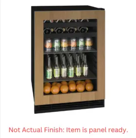 Uhbv124-igo1a U-line 24 Inch Beverage Center With Glass Shelves And Door Panel Ready