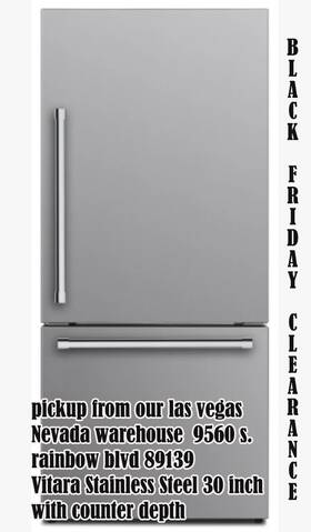 Vitara Vbfr1800esse 3o Inch Counter Depth Refrigerator Brand New Pickup Only