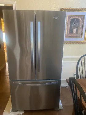 Wrf540cwbm00 Whirlpool Refrigerator 350 Works Fine Stainless Steel Fr Doors Bottom Freezer