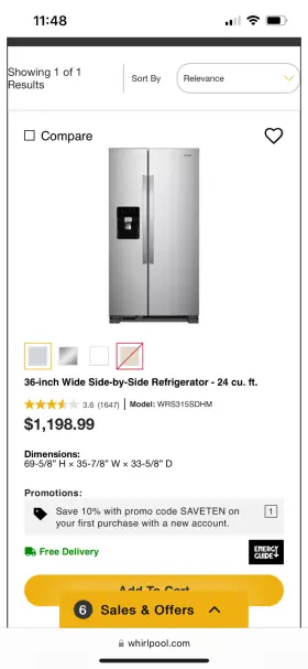 Wrs315sdhm Whirlpool Refrigerator