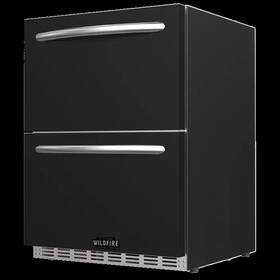 Wildfire Outdoor Living Wfrdd-24slvbss 24 Inch Dual Drawer Black Stainless Steel Fridge Sleeve