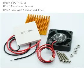 Tec1-12706 Wine Enthusiast High Grade Peltier Cooler Module Chip With Fan