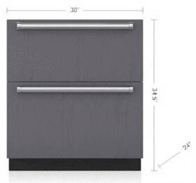 Wolf Id30fi Sub-zero 30 Inch Integrated Panel Ready Double Smart Freezer Drawer