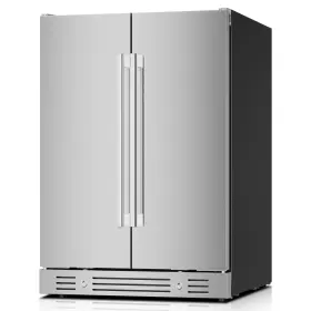 Yg-bc-116a2eq Yeego 24 Inch Wine Cooler Beverage Refrigerator Dual Zone 60 Cans 20 Bottles Outdoor