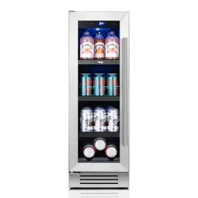 Yg-bs12 Yeego 12 Inch 60 Cans Beverage Cooler 3 Led Light Mini Fridge Left/right Hinge