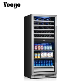 Yg-wbd275 Yeego Wine And Beverage Fridge 34-65 F Dual Zone 40 Bottles 112 Cans Cooler