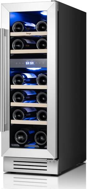 Yeego Yg-wd12 24 Inch Wine Cooler&beverage Refrigerator Dual Zone With Glass Door For Home/bar