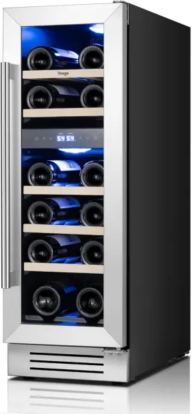 Yg-wd12 Yeego 24 Inch Wine Cooler&beverage Refrigerator Dual Zone With Glass Door For Home/bar