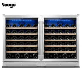Yg-ws24r Yeego 24 Inch 52 Bottles Wine And Beer Cooler Single Zone Built-in/freestanding 2 Pack