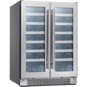 Prw24c32bg Zephyr 24 Inch Ss Glass Undercounter Built-in Dual Zone Wine Cooler