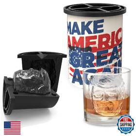 Zhitop B0fmhxwjwc Clear Ice Cube Maker - Make America Great Again Funny Stainless Steel Whiskey