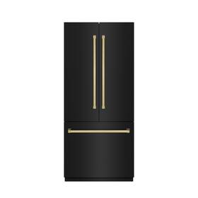 Zline Grbivz-bs-36-g New 36 Inch Built In Black Stainless Refrigerator Counter Depth