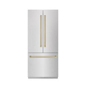 Zline Grbivz-sn-36-cb New 36 Inch Built In Stainless Refrigerator Counter Depth