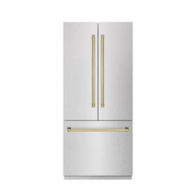 Zline Grbivz-sn-36-g New 36 Inch Built In Stainless Refrigerator Counter Depth