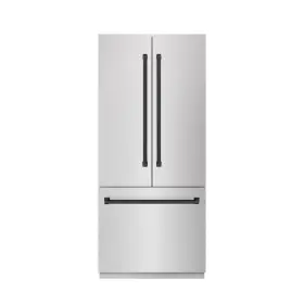Grbivz-sn-36-mb Zline New 36 Inch Built In Stainless Refrigerator Counter Depth