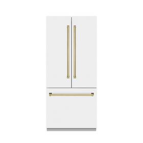 Zline Grbivz-wm-36-g New 36 Inch Built In Stainless Refrigerator Counter Depth