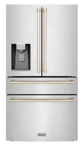 Rfmz-w-36-cb Zline 36 Inch Freestanding Refrigerator With Champagne Bronze Accents