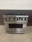 Viking VGIC53626BSS - 36" Professional Gas Range Burners Series Stainless Used. Price: $3799.99.