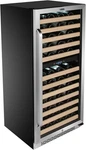 Dual Zone Stainless Steel Wine Refrigerator With Led Display, 92 Bottles New. Price: $1786.99.