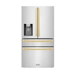 Zline 36" New French Door Stainless Steel Refrigerator Gold Square RFMZ-W-36-FG. Price: $4999.99.