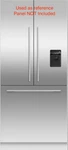 Fisher & Paykel 36" Panel Ready Built-in French Door Refrigerator RS36A80U1N Open. Price: $5382.00.