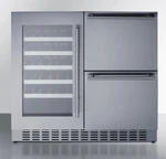 Summit 36" Wide Combination Wine Cellar & 2 Drawer Refrigerator, SWCDAR36UC New. Price: $3600.00.