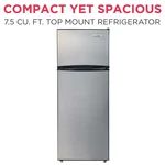 Frigidaire 7.5 Cu Ft. Refrigerator Platinum Series Standard Door Style Stainless New. Price: $322.12.