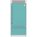 Hestan KRPR36-TQ 36" Built-in Bottom Freezer Refrigerator 18.5 Cu. Ft. Turquoise New. Price: $5999.00.