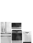 Cafe Modern Glass Collection 4 Piece Kitchen Package Open. Price: $6400.00.