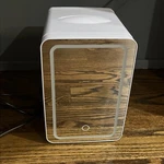 Led Lighted Mini Fridge With Glass Door Compact Portable Warm & Cool, Tested! Used. Price: $25.00.