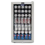 Beverage Refrigerator 120 Can Cooler W/lock, Stainless Steel Glass Door Soft Led New. Price: $377.49.