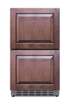 Summit ADRD18 18"W 3.4 Cu. Ft. Refrigerator Drawers - Panel Ready New. Price: $2101.00.