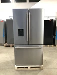 36 In. Door French Refrigerator, Stainless (open Box Cosmetic Impections). Price: $888.25.