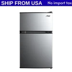 Arctic King 3.2 Cu Ft Two Door Mini Fridge With Freezer, Stainless Steel, E-star New. Price: $126.95.
