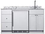 Summit CALDERA35I 63"W Kitchenette - White New. Price: $4605.63.