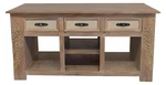 Wolf Canyon Kitchen Island With Double-side Drawers, Hand Carved New. Price: $6825.99.