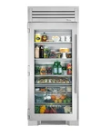 True Residential Model TR36REFLSGA 36" Stainless Steel Built Refrigerator Open. Price: $10999.00.